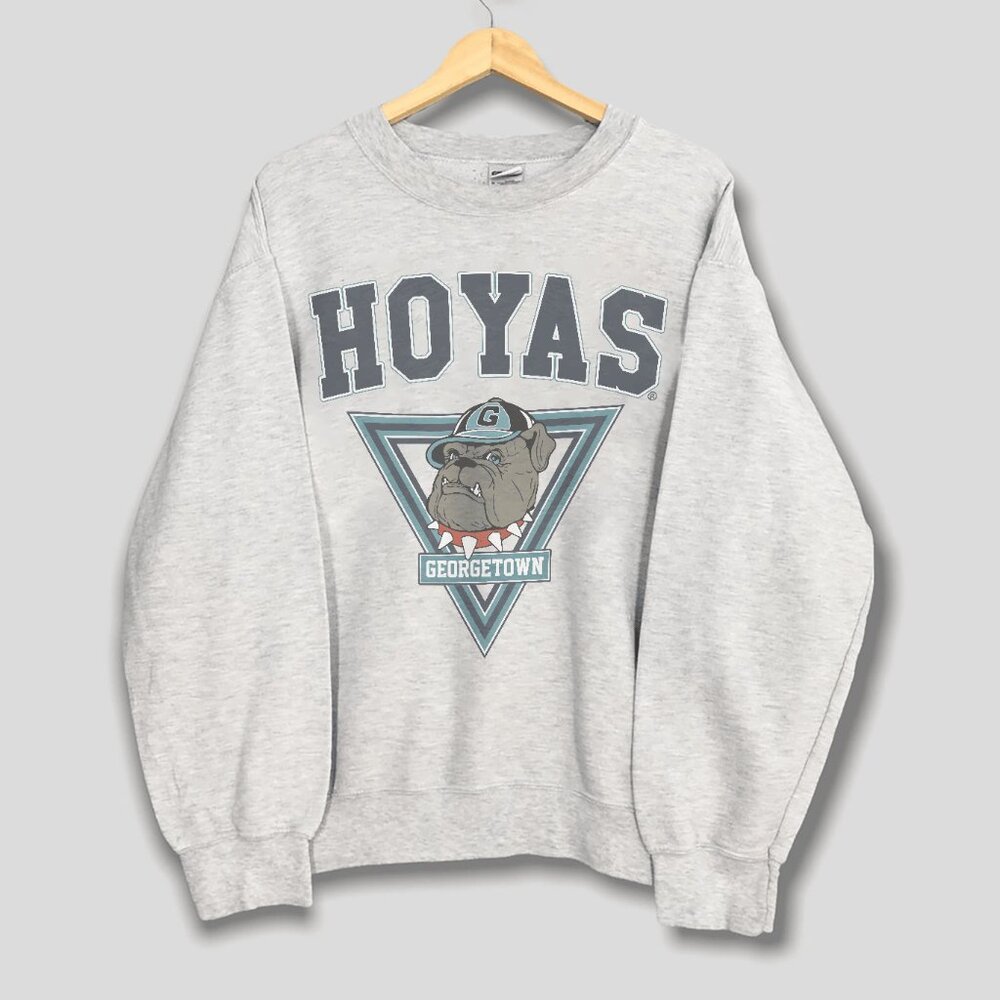 Vintage Georgetown Hoyas Bulldog Crewneck Sweatshirt, Georgetown Hoyas Shirt Tee